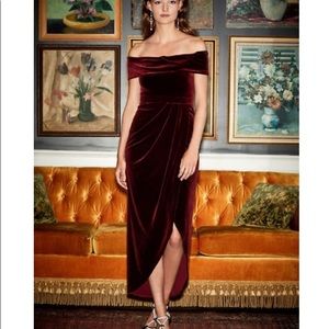BHLDN Edison Velvet Dress. Worn once.